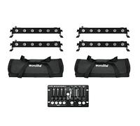 Eurolite Set 4X LED Bar-6 QLC RGBW 2X Borsa Morbida Controller