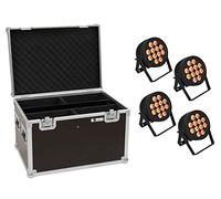 EUROLITE Set 4x LED IP PAR 12x9W SCL Spot + Caso
