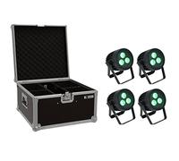 EUROLITE - Set 4x Led Ip Par 3x8w Qcl Spot + Case (20000846) - SPEDIZIONE GRATUITA