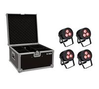 EUROLITE - Set 4x Led Ip Par 3x9w Scl Spot + Case (20000845) - SPEDIZIONE GRATUITA