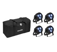 EUROLITE Set di 4 faretti LED PARTY Hybrid + Soft-Bag