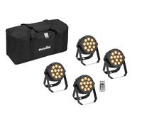 EUROLITE - Set 4x Led Party Spot Silent Rgb /ww Mit Softbag (42110204) - SPEDIZIONE GRATUITA