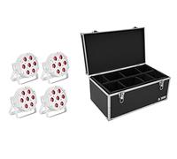 Eurolite Set 4X Led Sls-7 Hcl Pavimento Bianco + Caso