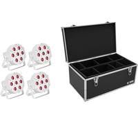 Eurolite Set 4X Led Sls-7 Hcl Pavimento Bianco + Caso