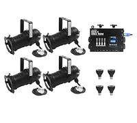 EUROLITE Set 4x PAR-20 Spot bk dim2warm + EDX-4 DMX RDM LED Dimmer pack