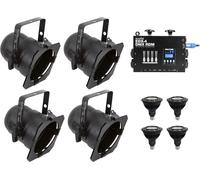 EUROLITE Set 4x PAR-38 Spot sw dim2warm pacchetto dimmer LED EDX-4 DMX RDM (20000697) NEW