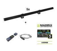 EUROLITE - Set 5x Led Pr-100/32 Pixel Dmx Rail Bk + Madrix Software