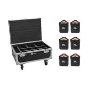 EUROLITE Set 6x AKKU IP TL-3 Q ase with wheels and charging function