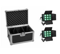 EUROLITE - Set 2x Led Cls-9 Qcl Rgb /ww 9x7w + Case (20000984) - SPEDIZIONE GRATUITA