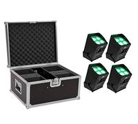 EUROLITE Set di 4 batterie UP-4 Entry QCL Spot QuickDMX + custodia