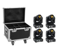 EUROLITE Set di 4 faretti LED TMH-17 + custodia con ruote