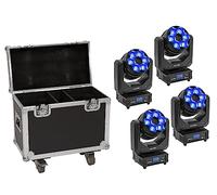 EUROLITE Set di 4 faretti LED TMH-H240 con effetto floreale, con custodia