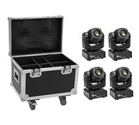 EUROLITE Set di 4 faretti LED TMH-S60 Moving-Head-Spot + Case