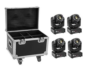 EUROLITE Set di 4 faretti LED TMH-S60 Moving-Head-Spot + Case
