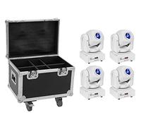 EUROLITE Set di 4 faretti LED TMH-S60 Moving-Head-Spot ws + Case