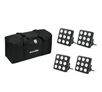 EUROLITE Set di 4 pannelli LED per feste RGB+UV + Soft-Bag