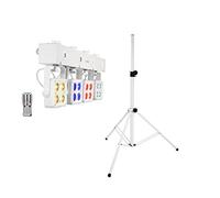 Eurolite Set LED KLS-180 bianco + BS-2 EU Altoparlante Stand Bianco