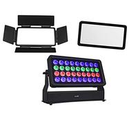 EUROLITE Set Multiflood Pro IP RGBW Wash MK2 + Copertura Diffusore 40° + Barndoors