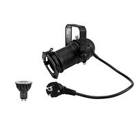 EUROLITE Set PAR-16 Spot bk + GU-10 230V COB 5W LED 1800-3000K dim2warm