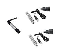 EUROLITE Set QuickDMX 1 trasmettitore + 2 ricevitori per batteria