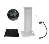EUROLITE Set Sfera a Specchio Nera 50 cm con Supporto Treppiedi e Cover