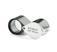 Euromex PB5016 - Lente d'ingrandimento doppia, pieghevole, 6 x 20 mm