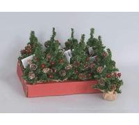 Euronatale ALBERELLO PVC C/PIGNE+Bacche 18cm, Come Foto, Unica