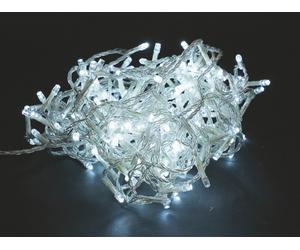 Euronatale Catena Luci Natale 300 LED cavo trasparente 12+5 mt Interni Esterni