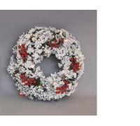 Euronatale Corona PVC 30cm NEVATA C/Bacche E LUCI##, Come Foto, Unica