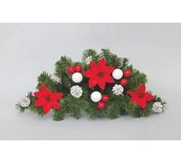 Euronatale DEC.Stelle+Bacche+PIGNE DIETROPORTA 60cm, Come Foto, Unica