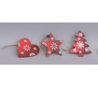 Euronatale L.ESP. Stella/Albero/Cuore Rosso 10cm, Come Foto, Unica