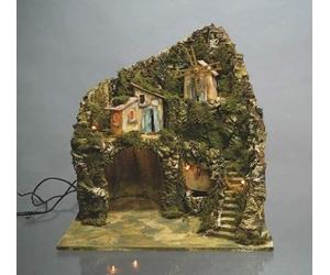 Euronatale Paesaggio 40x47x50cm C/Luce PR-24522, Come Foto, Unica