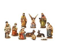 Euronatale Presepe Completo Natività Personaggi 7 cm, 11 soggetti in Resina Alt qualità Ideale per presepi da Esposizione