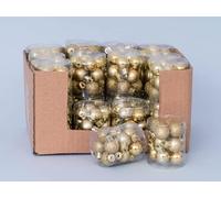 Euronatale PVC Sfera Oro 20mm 12pz Met/SAT/GLITT, Come Foto, Unica