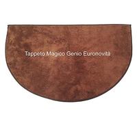 Euronovità Genio Tappeto per Ingresso Antiscivolo, Microfibra, Marrone, 74x45x2 cm