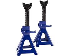 Euronovità Srl EN- 221022 Coppia di cavalletti 2 T Tonnellate TON, martinetti Professionali Crick Supporti per Auto, Camper Paio di cavalletti di Sostegno per Officina Garage