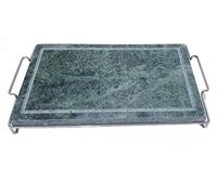 Euronovità Srl GRIGLIA Pietra OLLARE Rettangolare Struttura in Acciaio 20X30 CM Pietre Grill GRIGLIA BISTECCHIERA EN-224153