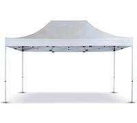 EURONOVITA' SRL ITALY Gazebo 3x4,5 Bianco richiudibile in Acciaio Gambe quadrate 30 mm Tessuto Rivestito in PVC Impermeabile EN-224054