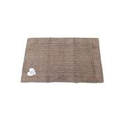 EURONOVITA' SRL ITALY Tappeto Morbido, Tappetino Bagno Rettangolare Antiscivolo in Cotone, 50x80 (Tortora)