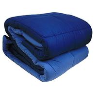 Euronovità Srl Piumone Trapunta Letto Singolo 1 Piazza Double Face Blu/Blu Navy copriletto Trapuntato in Microfibra 320 GR/mq, Made in Italy