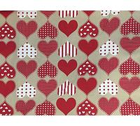 Euronovità Srl Telo arredo copridivano copriletto copritutto Cuore Rosso Pois Bianco 270x280 cm in Cotone granfoulard 100% Made in Italy Produzione Propria EURONOVITA'