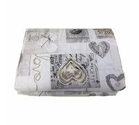 Euronovità Srl Trapuntina Shabby Love Trapunta Cuore Bianco Matrimoniale 250x260 cm copriletto Made in Italy