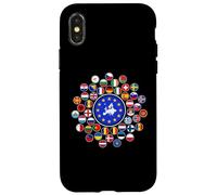 Europa, bandiere europee, bandiera dell'Unione europea, mappa dell'Europa. Custodia per iPhone X/XS