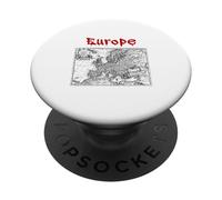 Europa (Dichiarazione Patriot & Grafico Vecchio Mappa) PopSockets PopGrip Adesivo