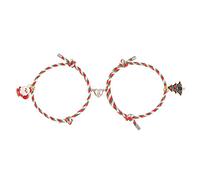 Europa e Stati Uniti Natale amore attaccamento coppia gioielli set 2 pezzi braccialetti elasticizzati per ragazze, Misura unica, come descritto