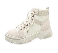 Europa gli Stati Uniti, così come il commercio estero degli Stati Uniti per stivali spessi con rotondo dopo la cinghia modelli classici stivaletti stivaletti con tacco corto, beige., 40 EU