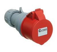 Europa IS165N 415V 3P+N+E 16A Rosso IP44 IN Line Presa 1 - 2.5mm Croce Sezione