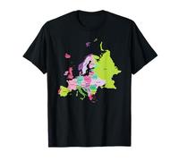 Europa mappa politica con confini e paesi nomi 2 Maglietta