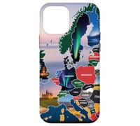 Europa Mappa Viaggi Arte, Paesaggio e Paesaggio Europei Paes Custodia per iPhone 12 mini