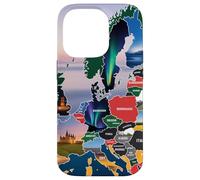 Europa Mappa Viaggi Arte, Paesaggio e Paesaggio Europei Paes Custodia per iPhone 14 Pro